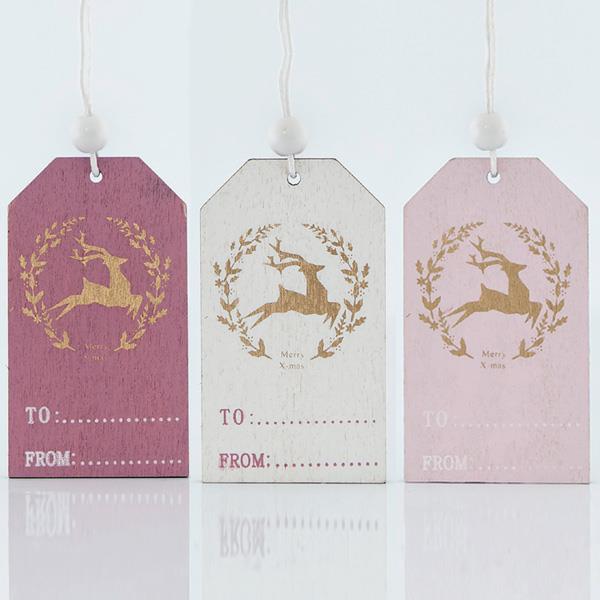 PIZARRAS DE DESEOS EN 3 COLORES, DE MADERA, SET DE 3 PIEZAS, 15x13x0,5cm