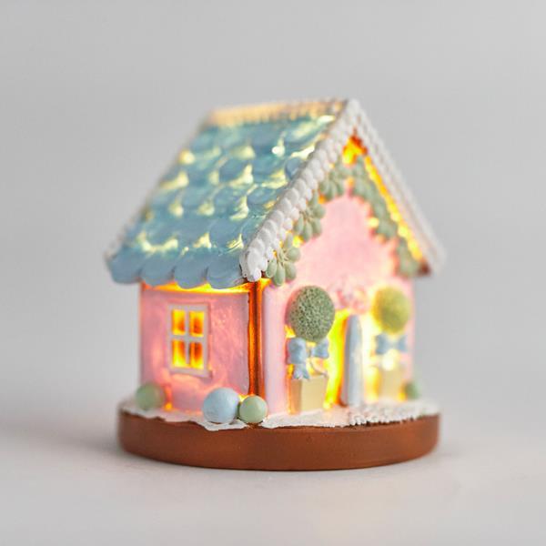 CASA DE JENGIBRE, AZUL CLARO, 12,5cm
