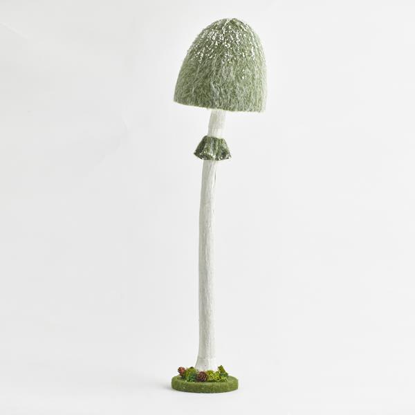 SETA, VERDE OLIVA, CON TRONCO BLANCO, 20x20x85cm