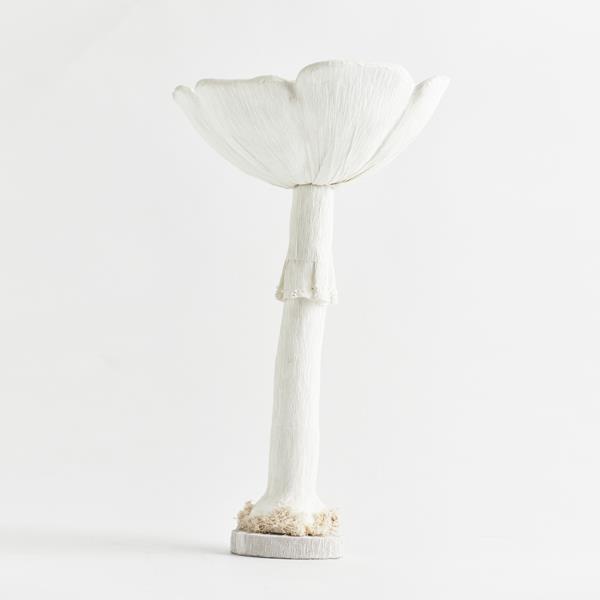 SETA BLANCA CON TRONCO BLANCO 25x25x42cm