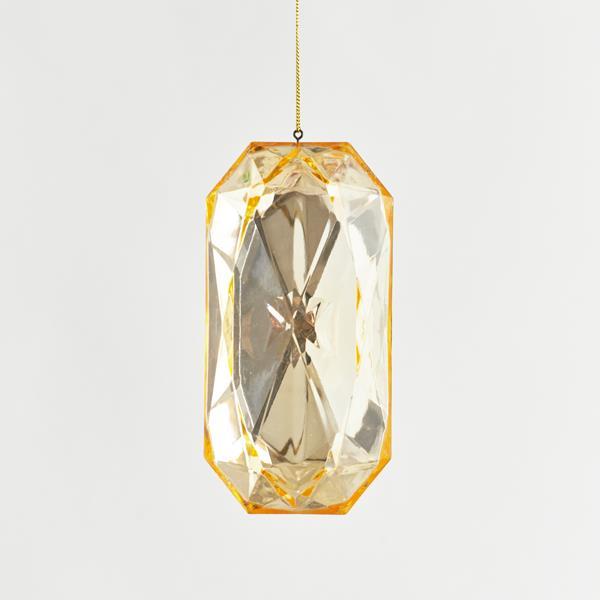 ADORNO COLGANTE, DIAMANTE, ORO, 7x5,5x14,5cm