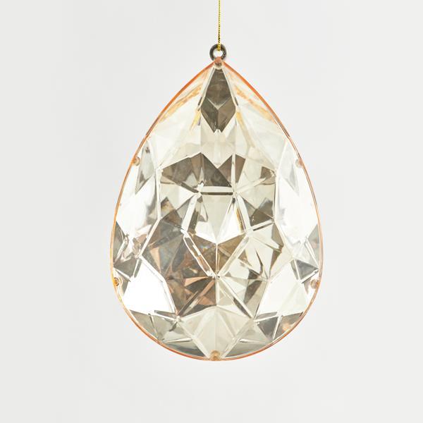 ADORNO COLGANTE, GOTA, ORO CLARO, 16x10x23cm