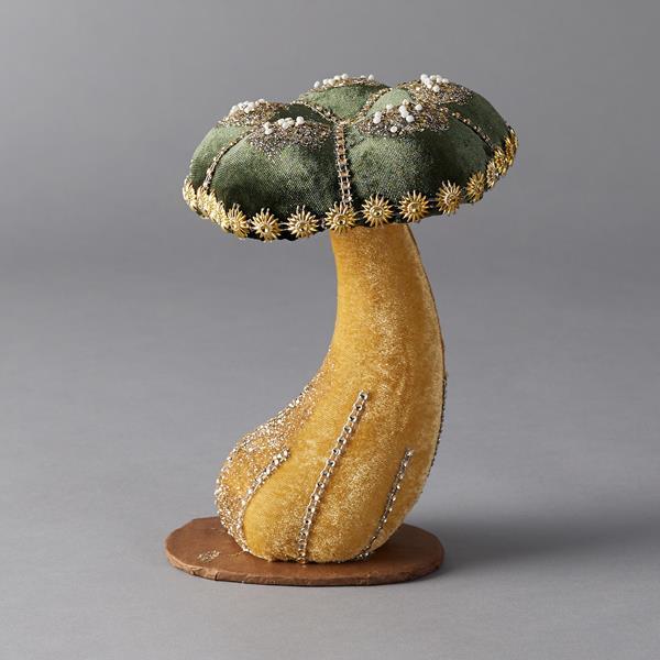  SETA DE TERCIOPELO, VERDE, CON BRILLO, 15x15x23cm