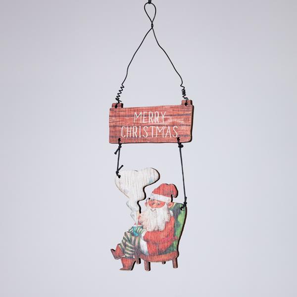 ADORNO DE MADERA, PAPÁ NOEL EN SILLA, 0,4x8,3x15cm