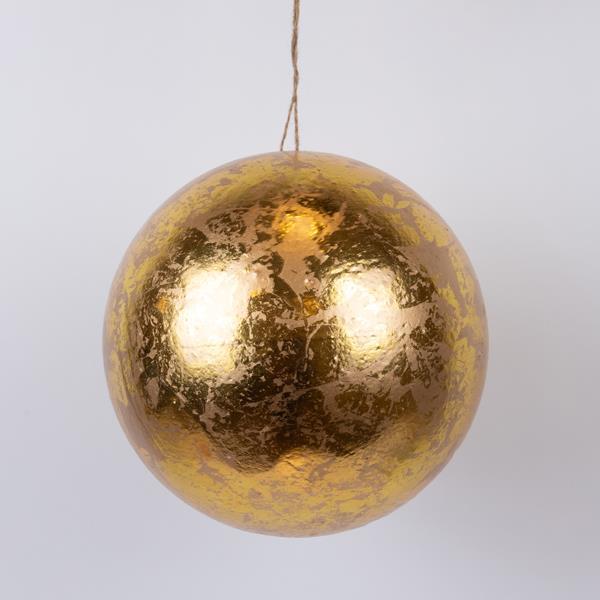 BOLA, ORO METALIZADO, 20cm