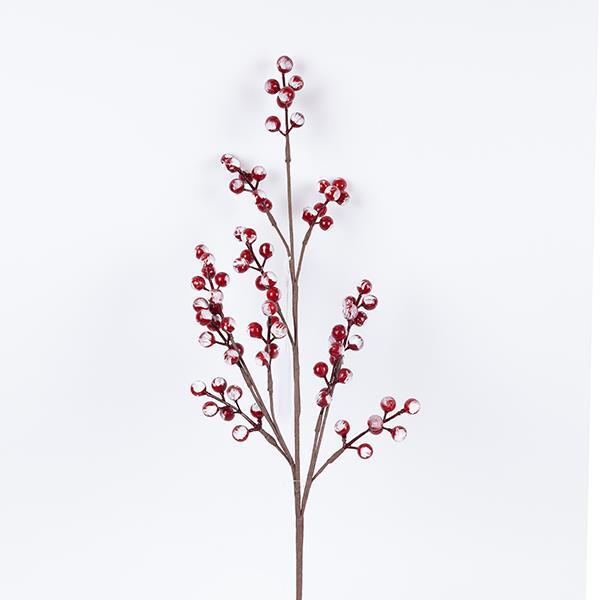 RAMITA CON BAYAS ROJAS NIEVADA, 65cm