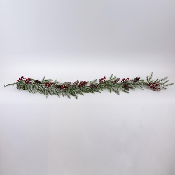 RAMA NEVADA CON PIÑAS, 160cm