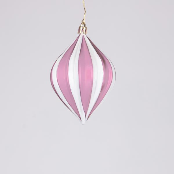 Adornos de plástico, rosa y blanco, juego de 3 piezas, 10 cm