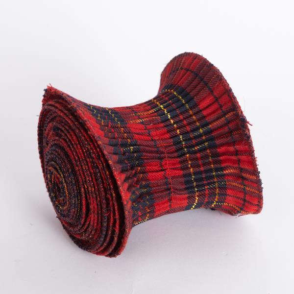 CINTA ESPIRAL, CUADROS ROJOS, 500X12CM