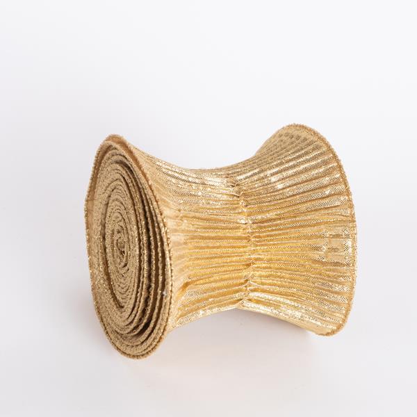 CINTA ESPIRAL, DORADO METALIZADO, 500X12CM