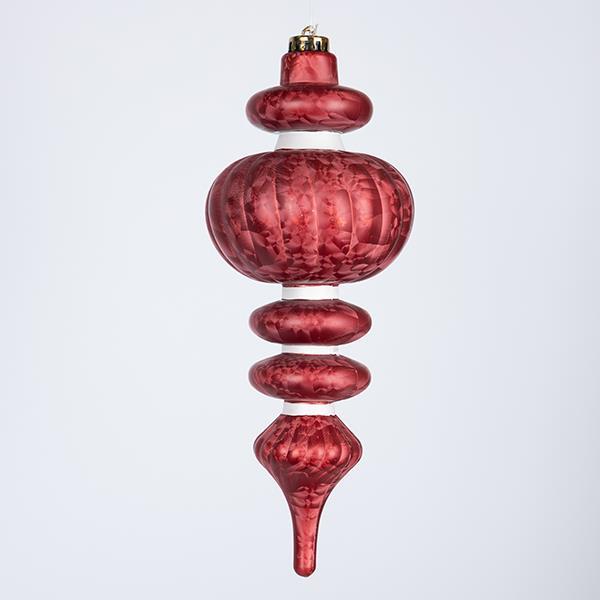 ADORNO DE PLÁSTICO, ROJO BLANCO, 31CM