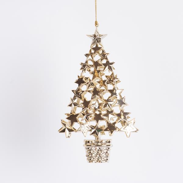 ÁRBOL DE ACRÍLICO, ORO BRILLANTE, 16,5CM