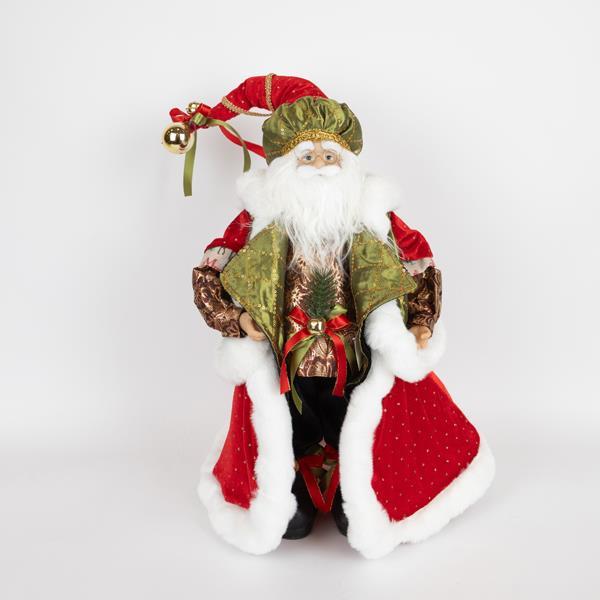 PAPÁ NOEL CON ROPA DE LUJO, 45,7 CM