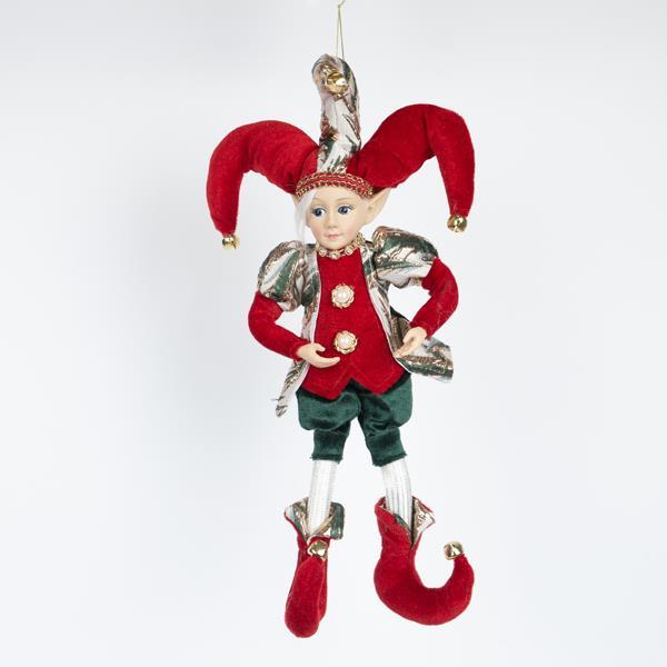 ARLEQUÍN CON ROPA ROJA, 40,6 CM