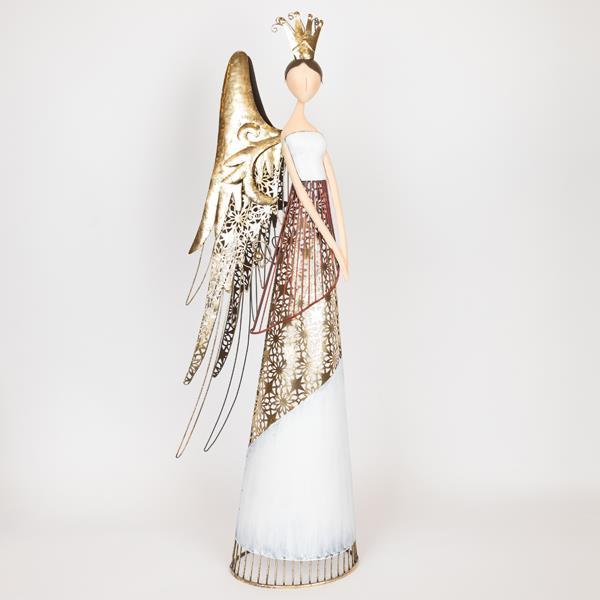 PRINCESA METÁLICA CON VESTIDO DE ORO BLANCO, 76,84CM