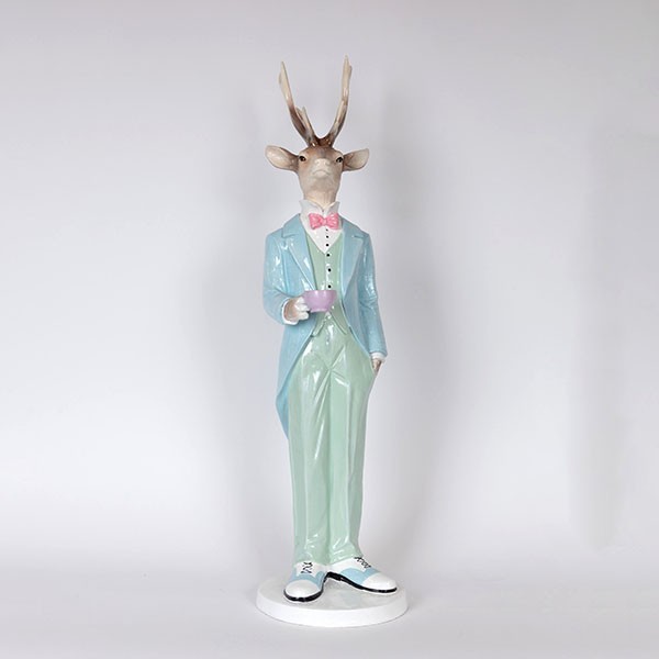POLIRESINA MR DEER, AZUL CLARO, 24,5X19X70