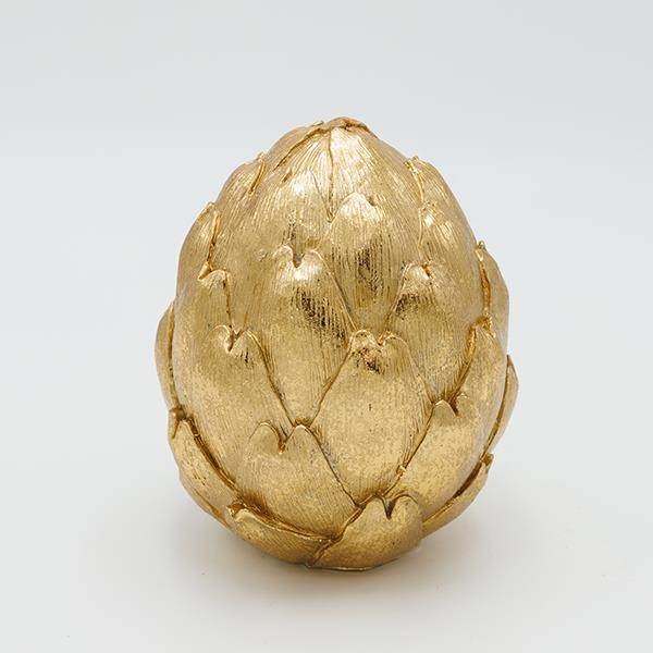 ALCACHOFA DE POLIRESINA, DORADA, 14,5X9,5CM