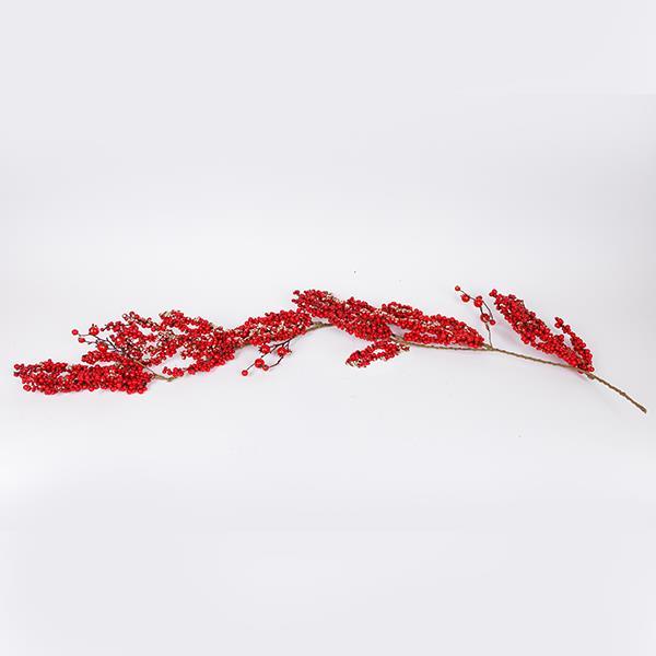 GUIRNALDA CON BAYAS ROJAS Y CHAMPÁN, 130 CM