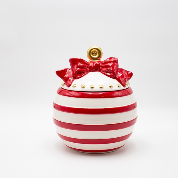 TARRO DE GALLETAS, BOLA DE NAVIDAD DE DULCES, DECORATIVO, 20X23,5CM