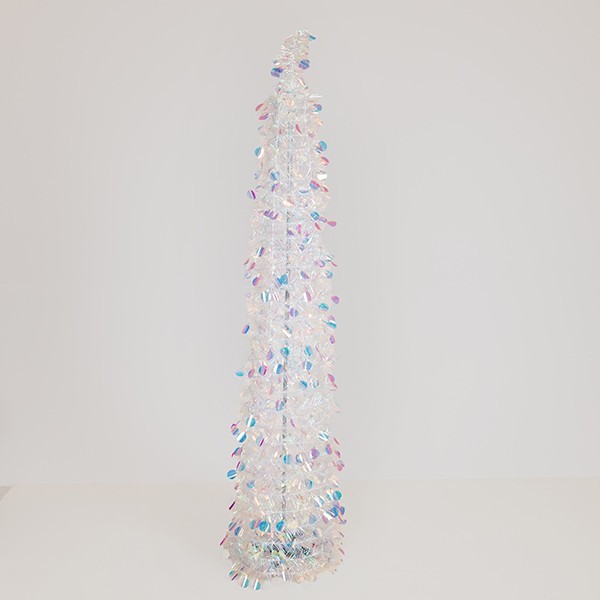 CONO CON LENTEJUELAS, IRIDISCENTE, PLEGABLE, 150CM