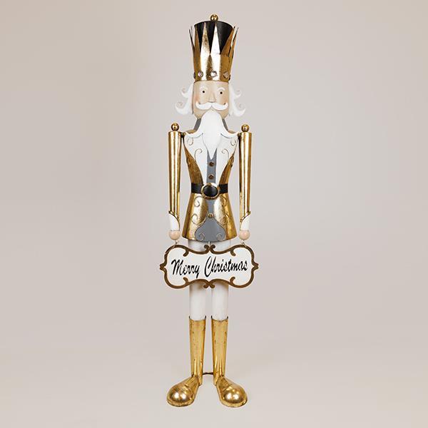 CASCANUECES CON LETRERO, METAL, DORADO, 27,30X27,95X165CM