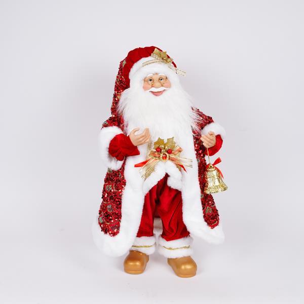 PAPÁ NOEL, CON ROPA ROJA DE LUJO, 60 CM
