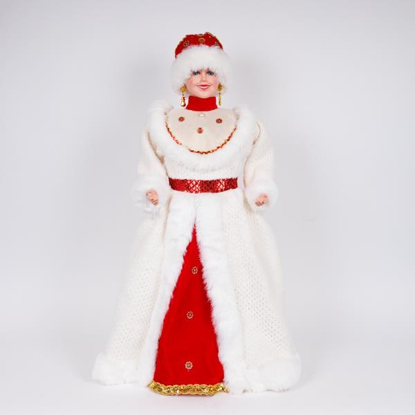 REINA BLANCANIEVES, CON ROPA BLANCA Y ROJA, 80CM