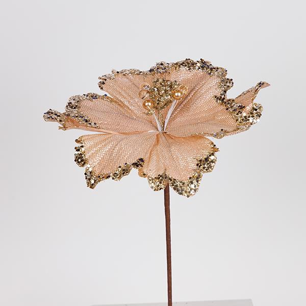 MAGNOLIA, ROSA CÁLIDO CON DETALLES CHAMPÁN, 26X45CM