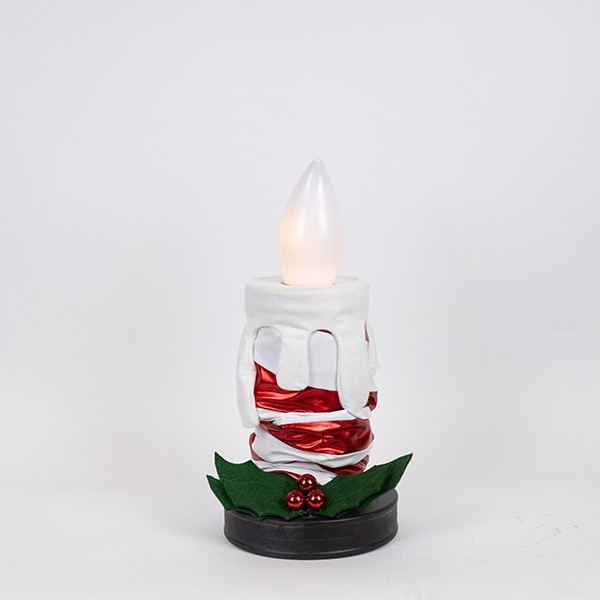 VELA PLEGABLE CON LLAMA EN MOVIMIENTO, CARAMELO, FUNCIONA A PILAS, 100CM