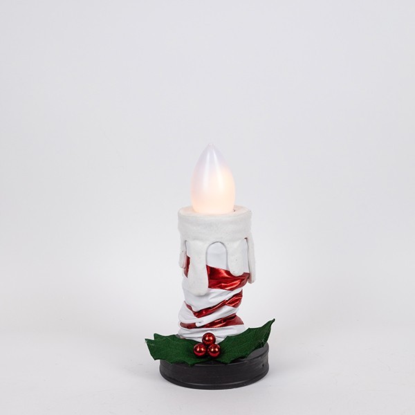 VELA PLEGABLE CON LLAMA EN MOVIMIENTO, CARAMELO, FUNCIONA A PILAS, 60CM