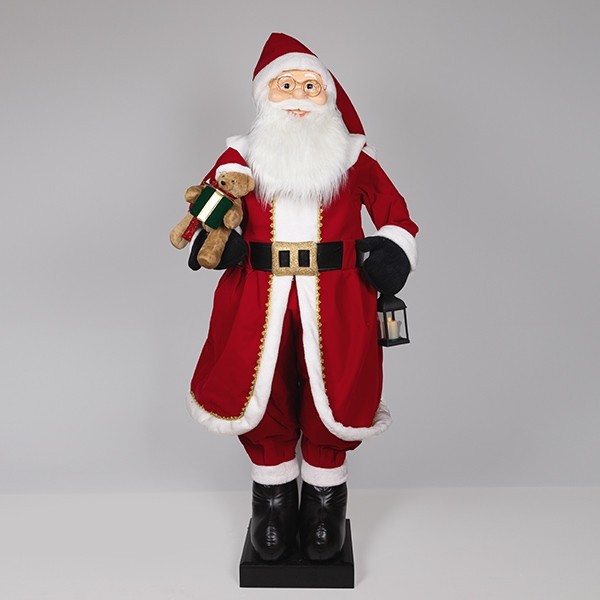 PAPÁ NOEL CON SENSOR, MÚSICA Y MOVIMIENTO, TRANSFORMADOR, 200CM