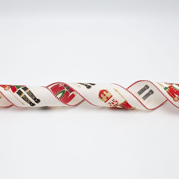 CINTA BLANCA CON CASCANUECES, 6,30CM, 10M