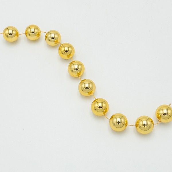 CADENA CON PERLAS DORADAS, 20MM, 270CM