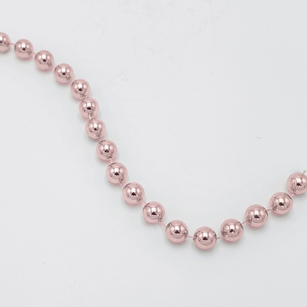 CADENA CON PERLAS ROSAS, 14MM, 270CM