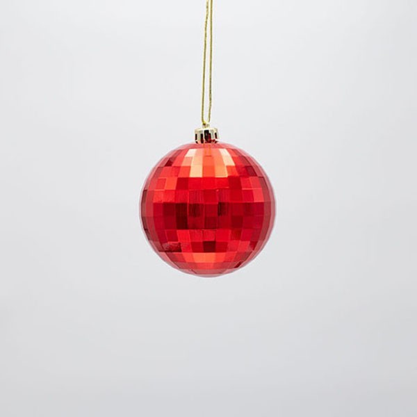 BOLA DE PLÁSTICO, DISCO, ROJA, SET DE 6 PIEZAS, 10 CM