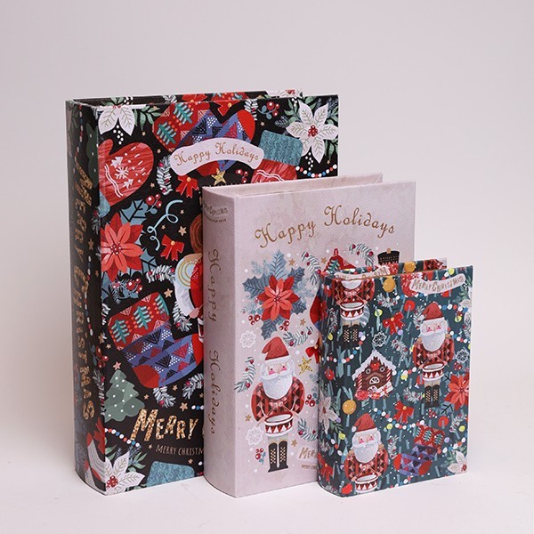 LIBROS DECORATIVOS, CON CASCANUECES, DE MADERA, JUEGO DE 3 PIEZAS, 32X23X7, 25X18,5X5,5 Y 18X13X4CM