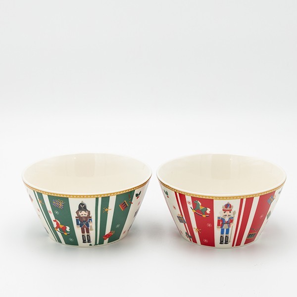 CUENCOS CON CASCANUECES, SET 2 UDS, 14CM