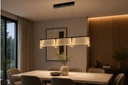 LÁMPARA DE TECHO COLGANTE ACRÍLICO LED 3 LUCES 3X16W 4320lm 3000K 900x270x175mm ORO FRANCÉS ARTE ILLUMINA RAVENA