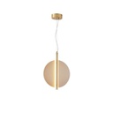 LÁMPARA DE TECHO COLGANTE METAL-VIDRIO LED 12,6W 1500lm 3000K Ø300x2944mm ÁMBAR ARTE ILLUMINA DISC