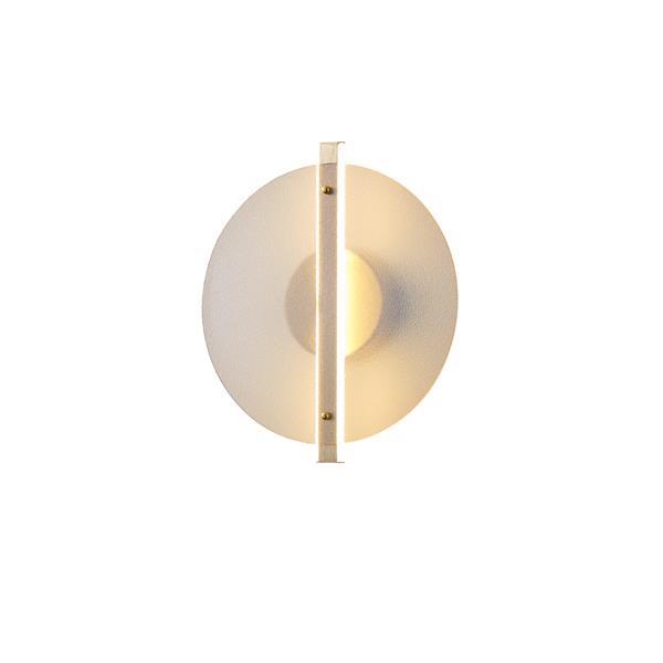 APLIQUE DE PARED ALUMINIO-CRISTAL LED 10W 1200lm 3000K 340x120x300mm DISCO ÁMBAR ARTE ILLUMINA