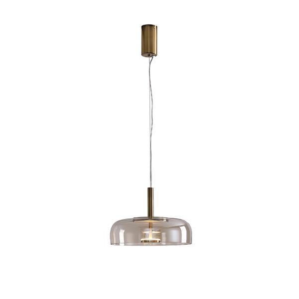 LÁMPARA DE TECHO COLGANTE METAL-VIDRIO 8W 960lm 3000K 300x1390x90mm COGNAC ARTE ILLUMINA LOBBY