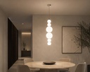LÁMPARA DE TECHO COLGANTE ALUMINIO 24W 2800lm 3000K 2800lm 3000K Ø175x2262mm BLANCO ARTE ILLUMINA BLOSSOM