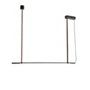 LÁMPARA DE TECHO COLGANTE METAL LED 21W 1260lm 3000K 1400x60x1200mm NEGRO ARTE ILLUMINA LINEA