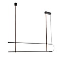 LÁMPARA DE TECHO COLGANTE METAL-CUERO LED 2x20W 2460lm 3000K 1400x60x1200mm NEGRO ARTE ILLUMINA LINEA