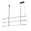 LÁMPARA DE TECHO COLGANTE METAL LED 3x20W 3660lm 3000K 1400x60x1200mm NEGRO ARTE ILLUMINA LINEA