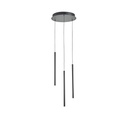 LÁMPARA DE TECHO COLGANTE ALUMINIO LED 6W 360lm 3000K Ø300x1500mm NEGRO ARTE ILLUMINA CASCADE