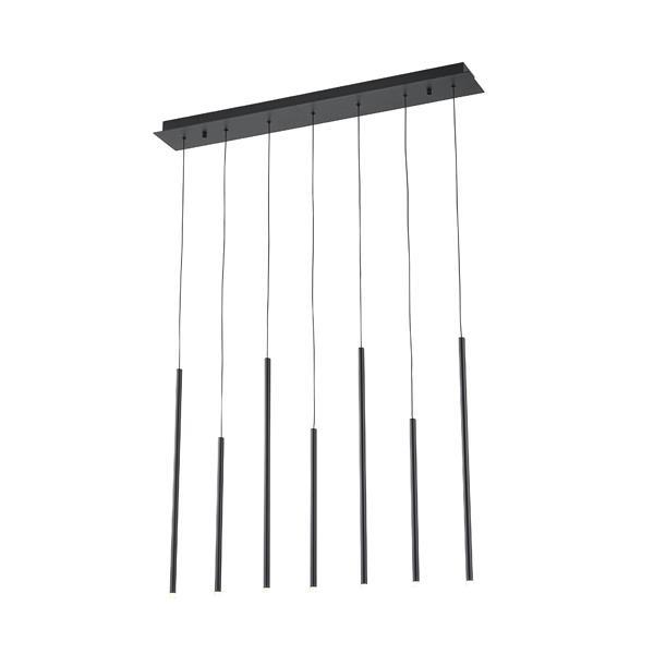 LÁMPARA DE TECHO COLGANTE ALUMINIO LED 16W 960lm 3000K 940x1500x130mm NEGRO ARTE ILLUMINA CASCADE