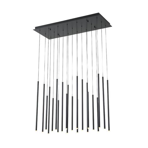 LÁMPARA DE TECHO COLGANTE ALUMINIO LED 47W 2820lm 3000K 940x1500mm NEGRO ARTE ILLUMINA CASCADE