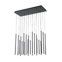 LÁMPARA DE TECHO COLGANTE ALUMINIO LED 47W 2820lm 3000K 940x1500mm NEGRO ARTE ILLUMINA CASCADE