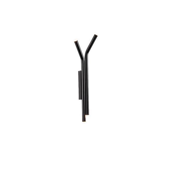 APLIQUE DE PARED ALUMINIO LED 10W 600lm 3000K 400x75mm NEGRO ARTE ILLUMINA CASCADE